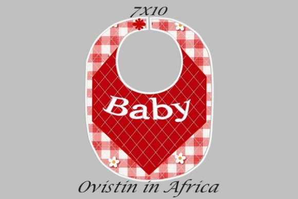 Baby Red Gingham Bib Embroidery Design Review